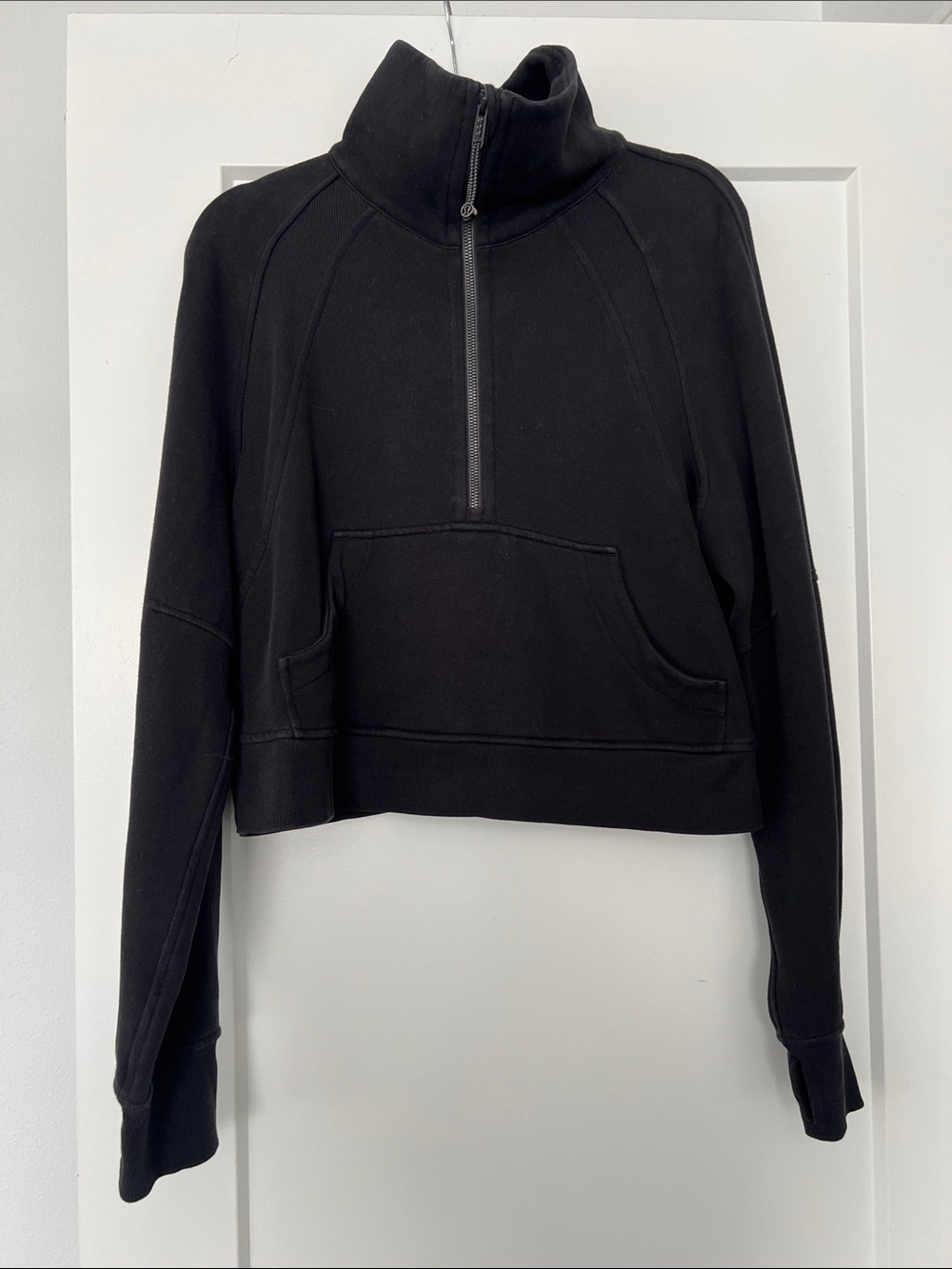 lululemon Scuba Oversized Funnel-Neck Half Zip Black Pullover, XS/S